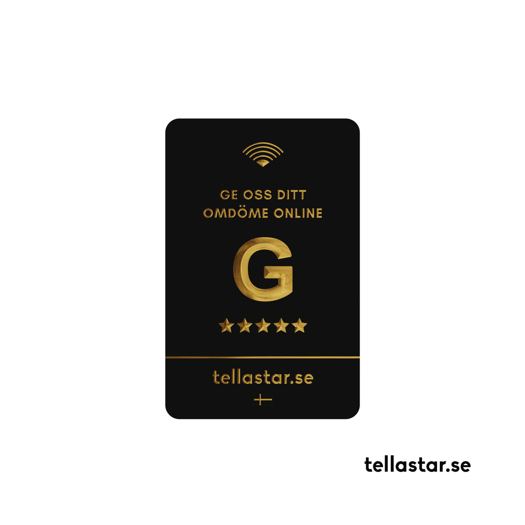 Google Review Kort | Recensioner För Google | TellaStar™